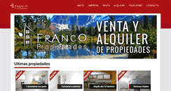 Desktop Screenshot of francopropiedades.com