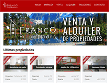 Tablet Screenshot of francopropiedades.com